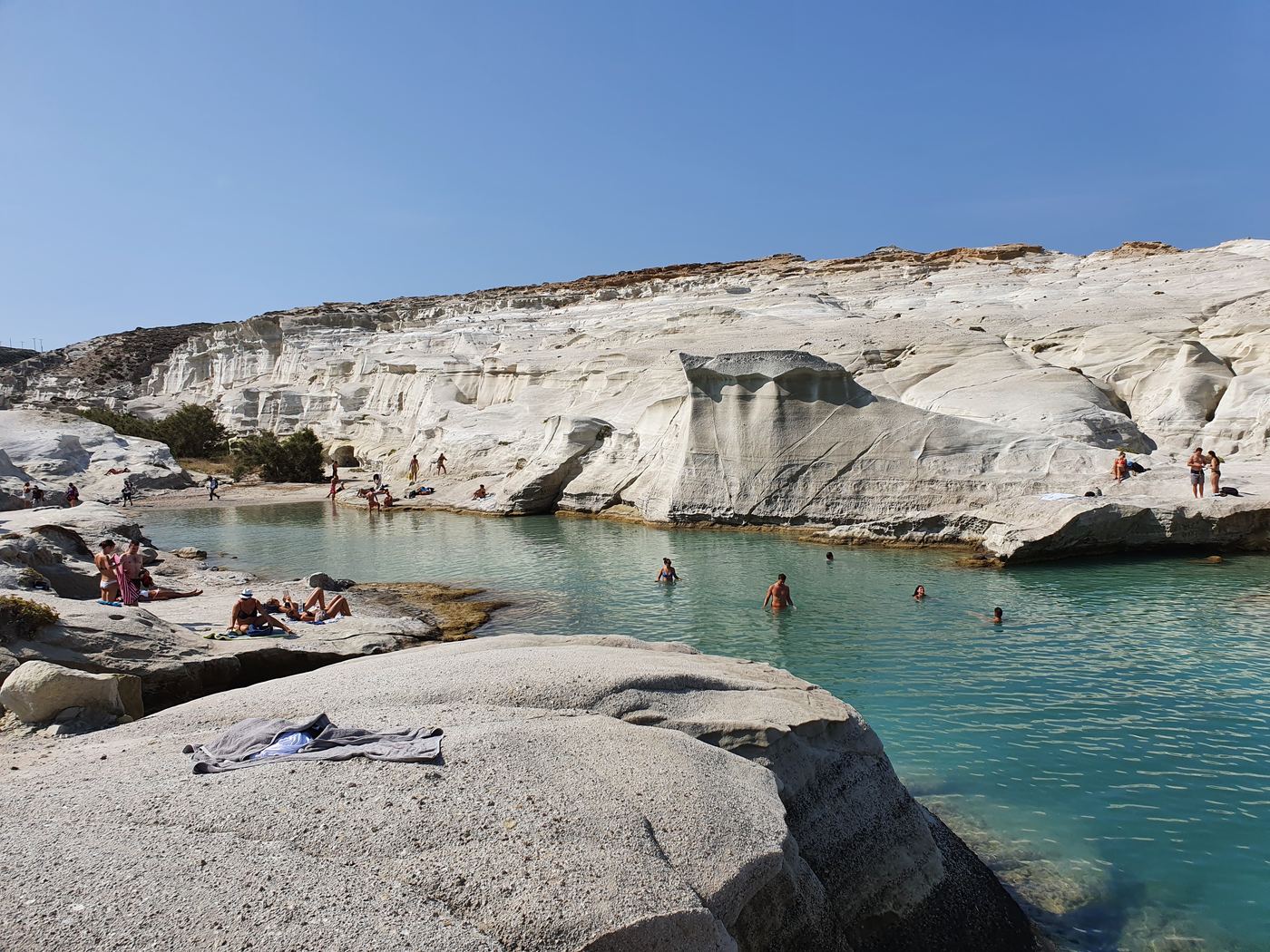 Milos ferry port