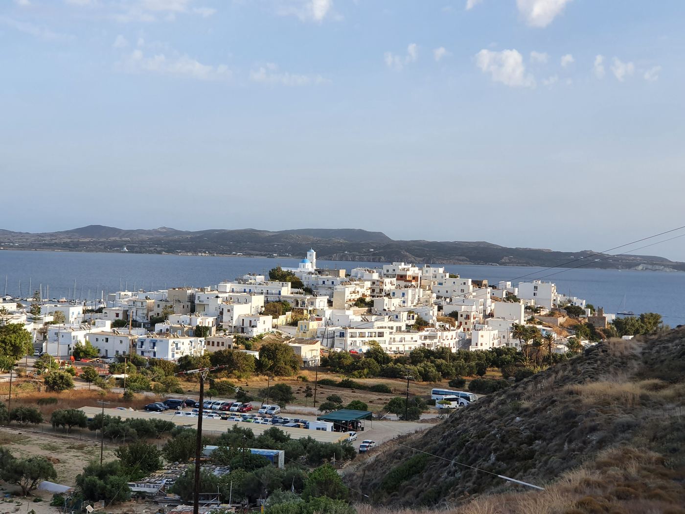Milos ferry port