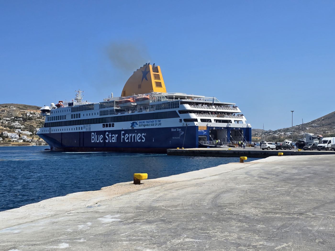 Paros ferry port