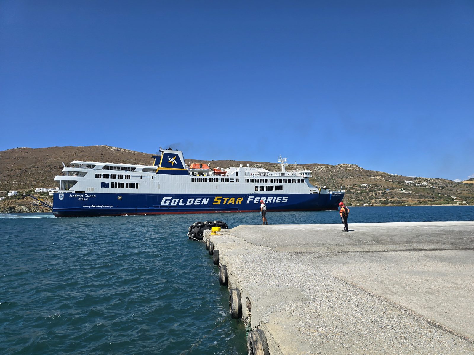 Andros Queen, the car and passenger ferry operated by Golden Star Ferries, carrying up to 1,400 passengers and 390 cars.