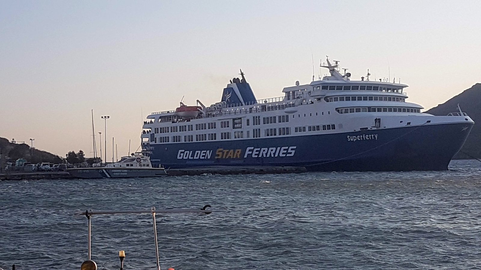 Superferry, the car and passenger ferry operated by Golden Star Ferries, carrying up to 1,400 passengers and 280 cars.