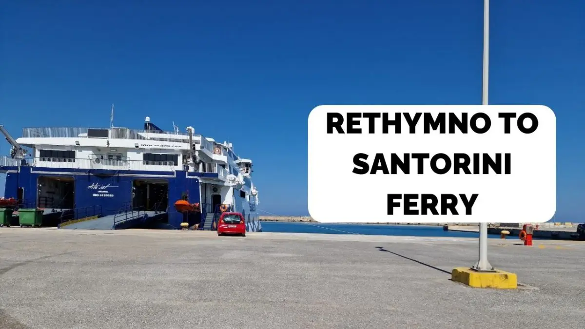 The Rethymno to Santorini ferry
