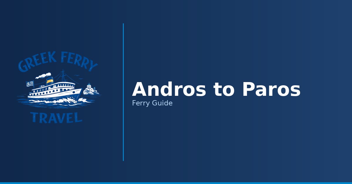 Andros to Paros ferry route