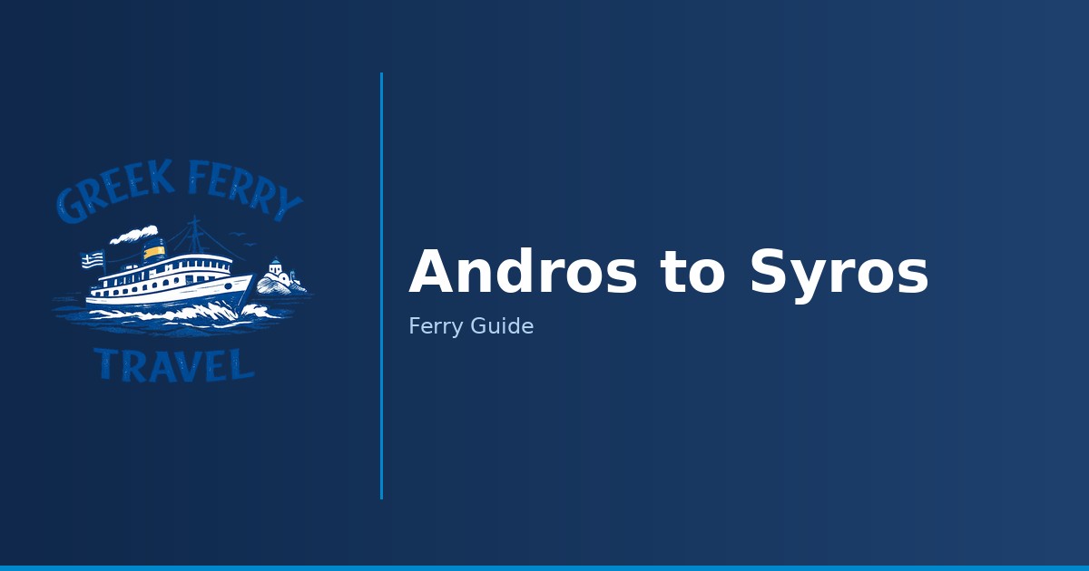 Andros to Syros ferry route