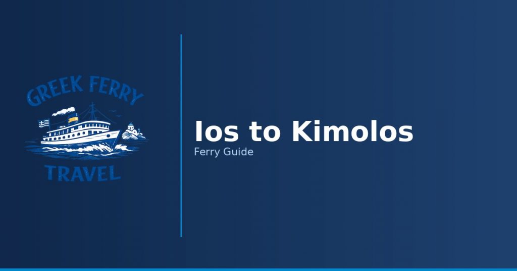 Ios to Kimolos ferry route