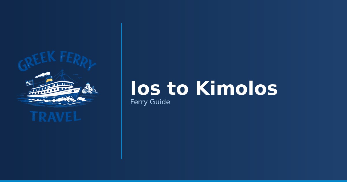 Ios to Kimolos ferry route