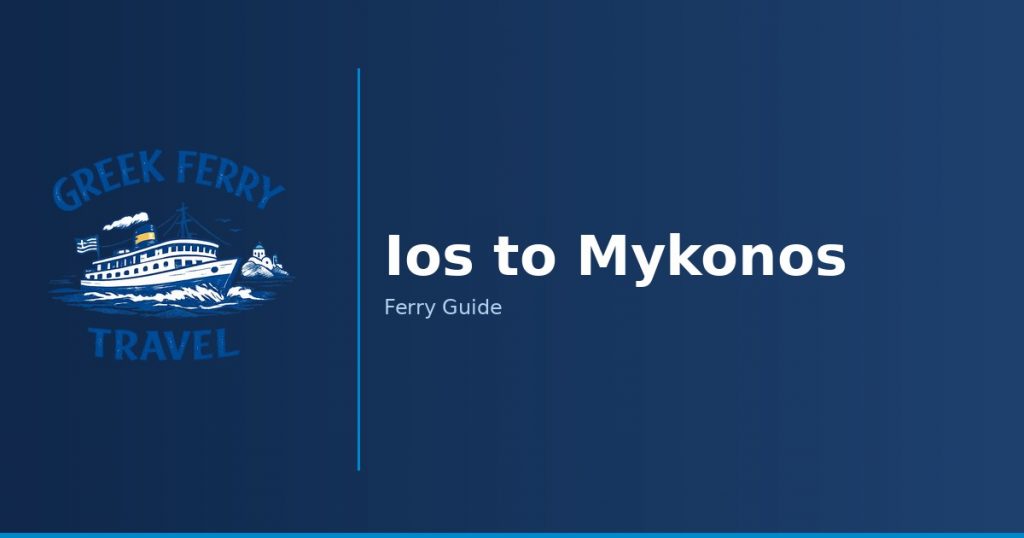 Ios to Mykonos ferry route