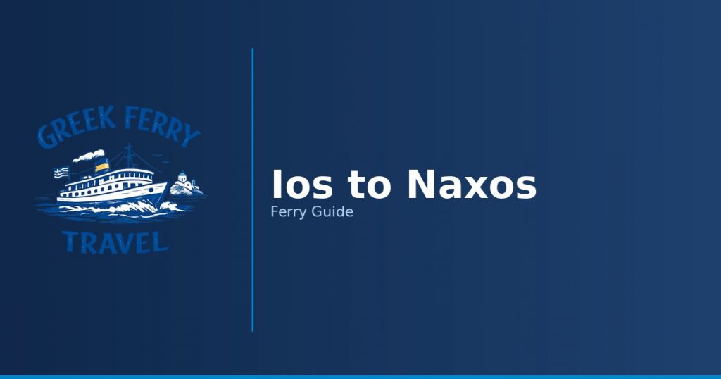 Ios to Naxos ferry route
