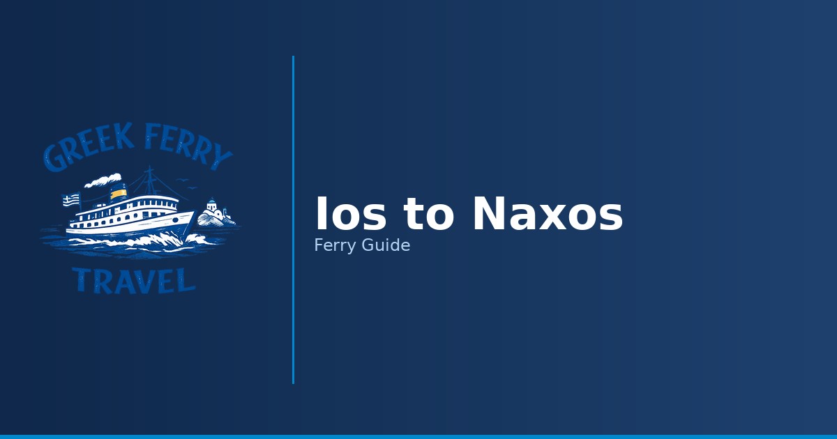 Ios to Naxos ferry route