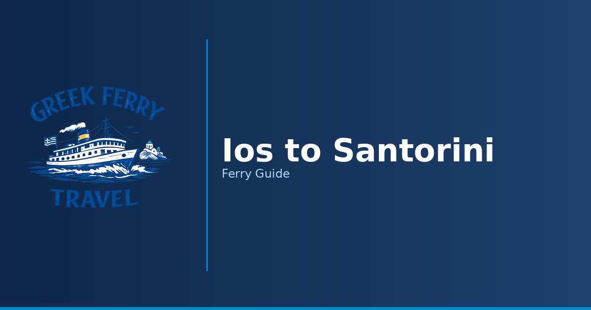 Ios to Santorini ferry route