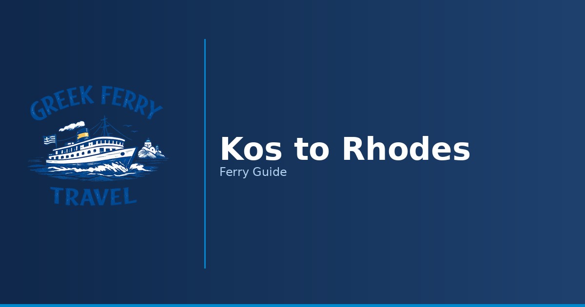 Kos to Rhodes ferry route