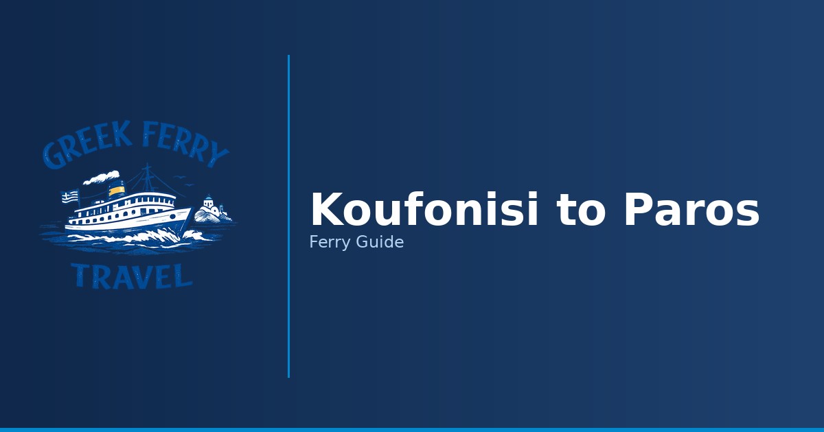 Koufonisi to Paros ferry route
