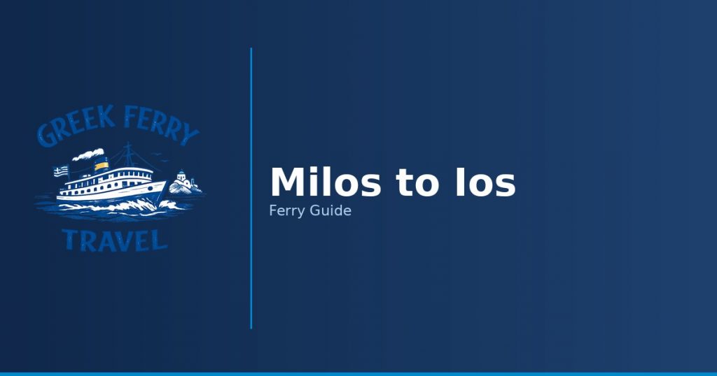 Milos to Ios ferry route