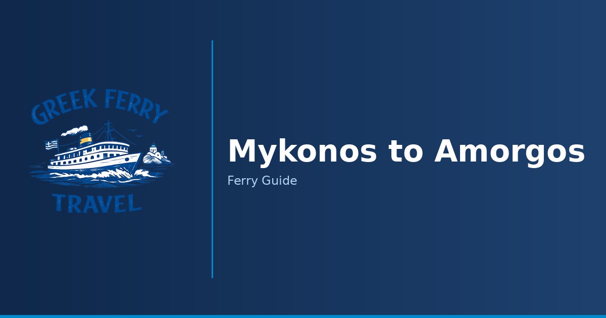 Mykonos to Amorgos ferry route