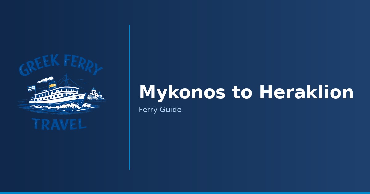 Mykonos to Heraklion ferry route
