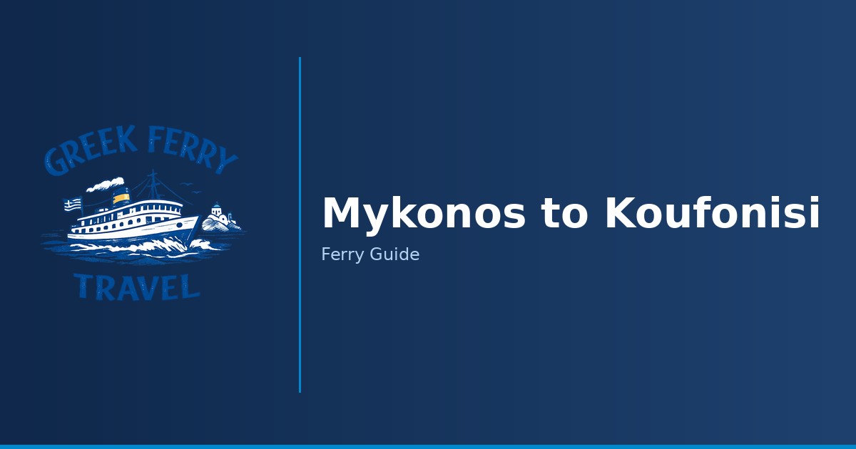 Mykonos to Koufonisi ferry route
