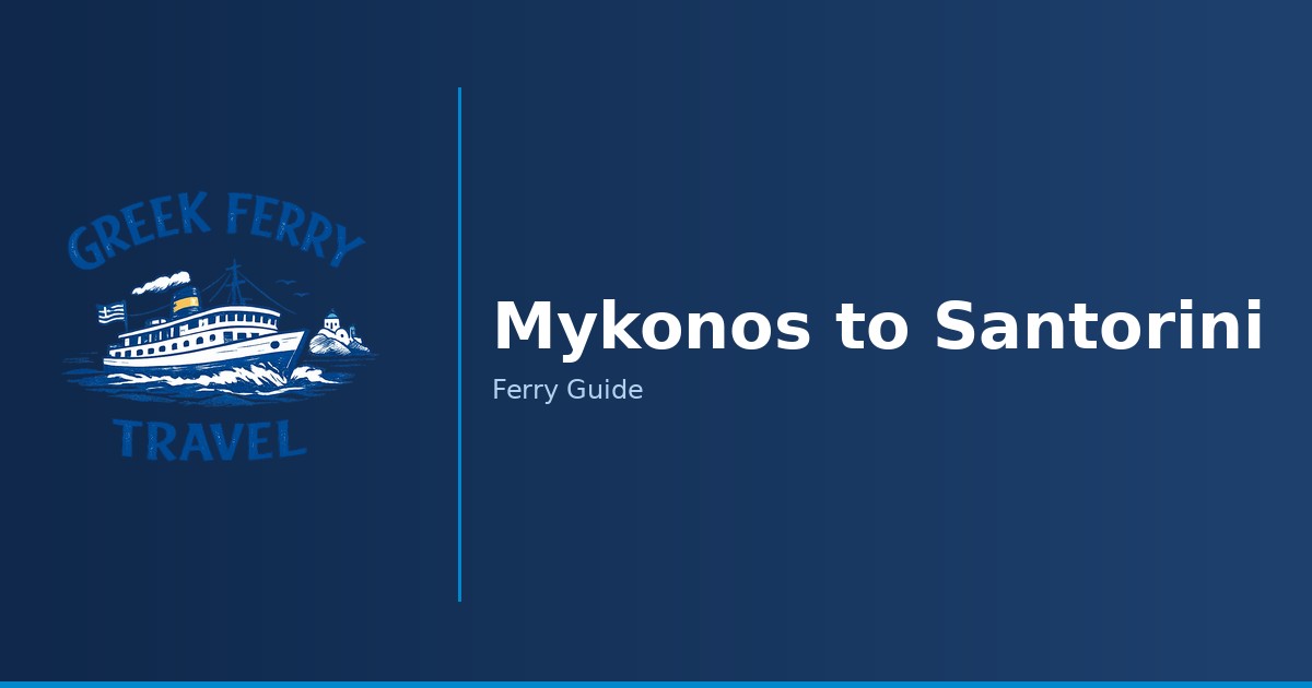 Mykonos to Santorini ferry route