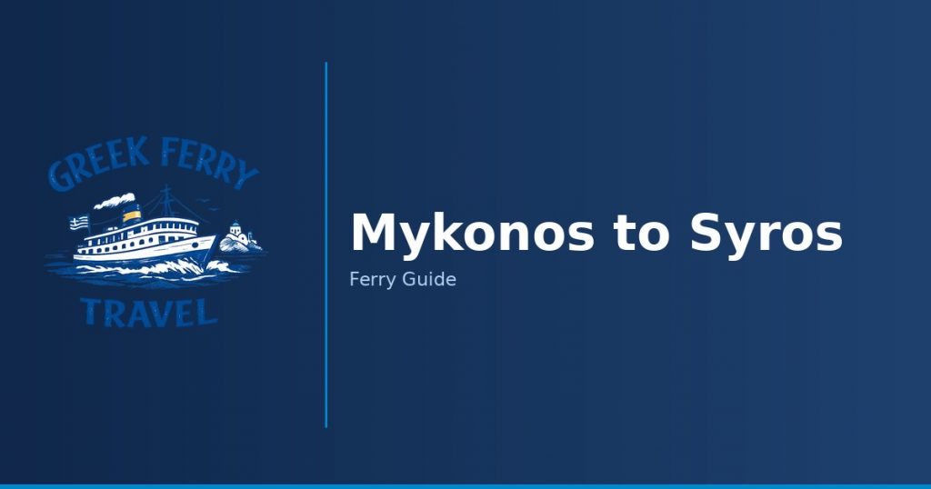Mykonos to Syros ferry route