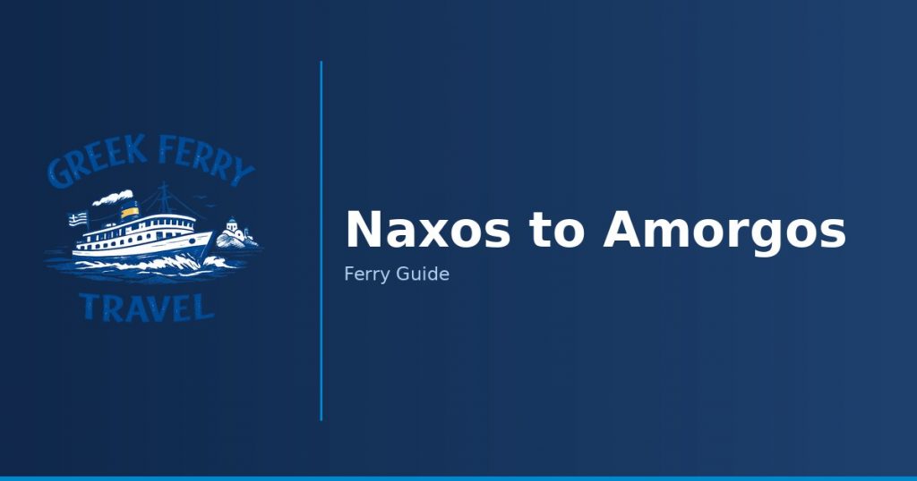 Naxos to Amorgos ferry route