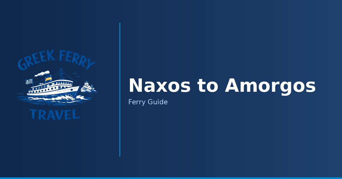 Naxos to Amorgos ferry route