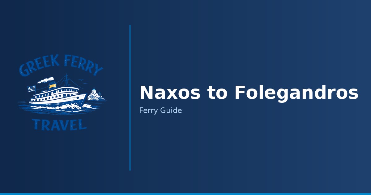Naxos to Folegandros ferry route