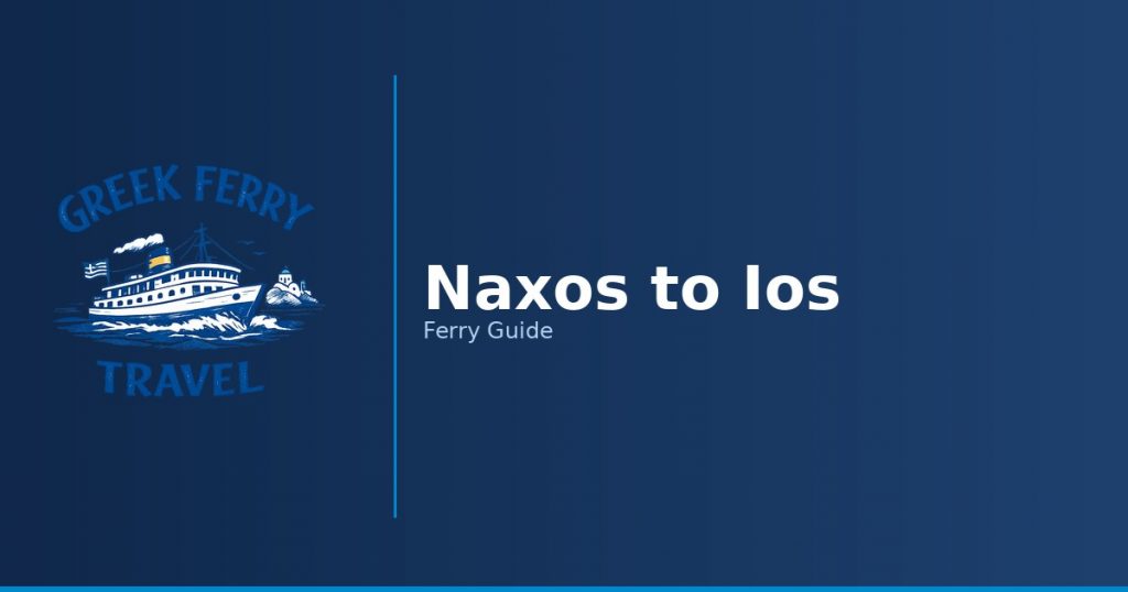 Naxos to Ios ferry route