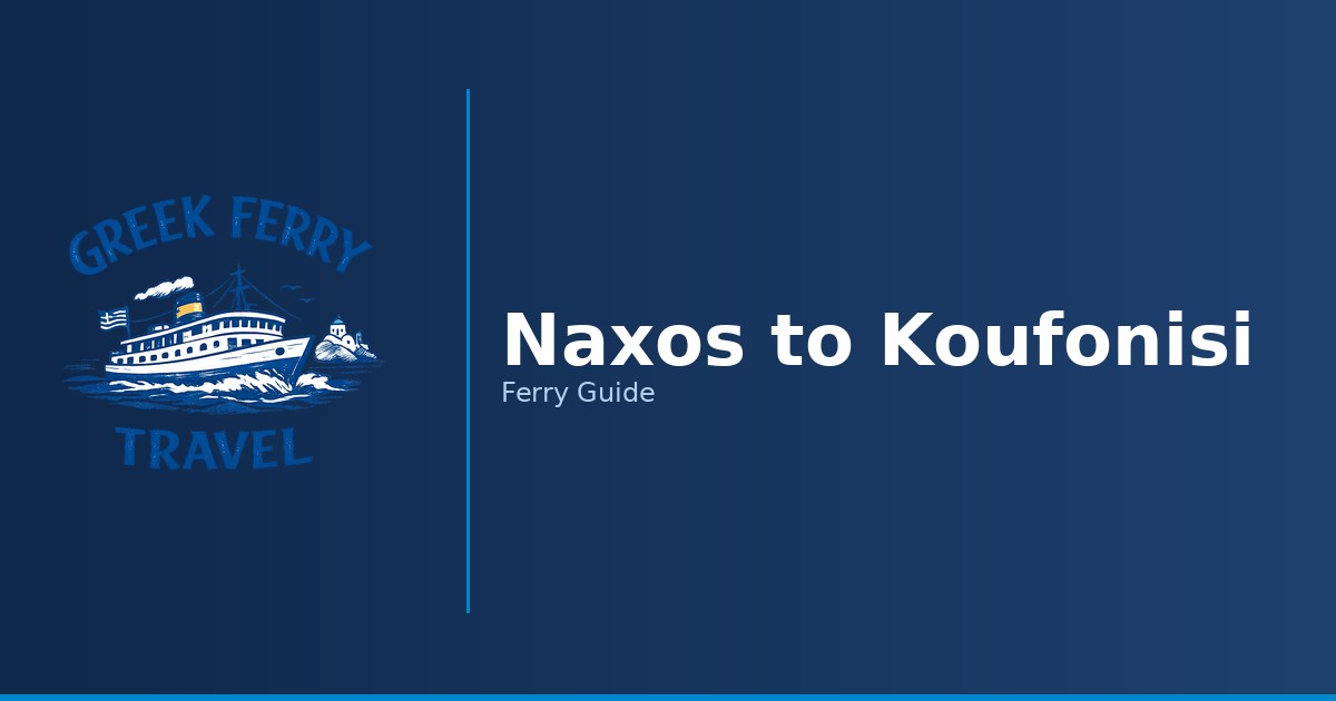 Naxos to Koufonisi ferry route