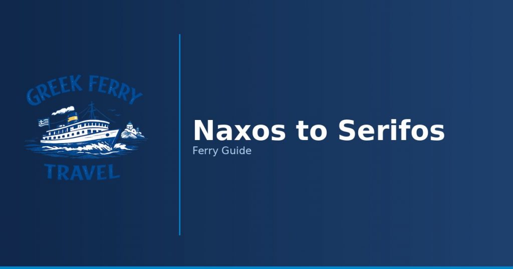 Naxos to Serifos ferry route