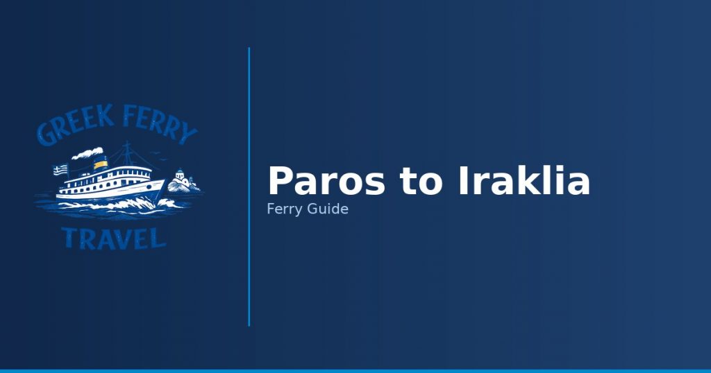Paros to Iraklia ferry route