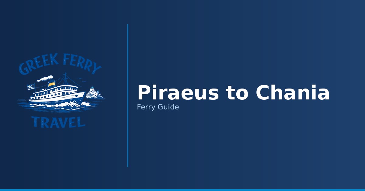 Piraeus to Chania ferry route