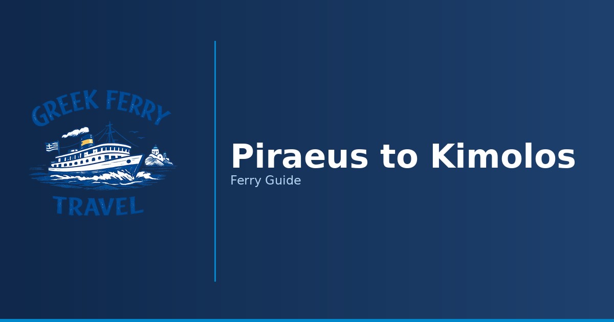 Piraeus to Kimolos ferry route