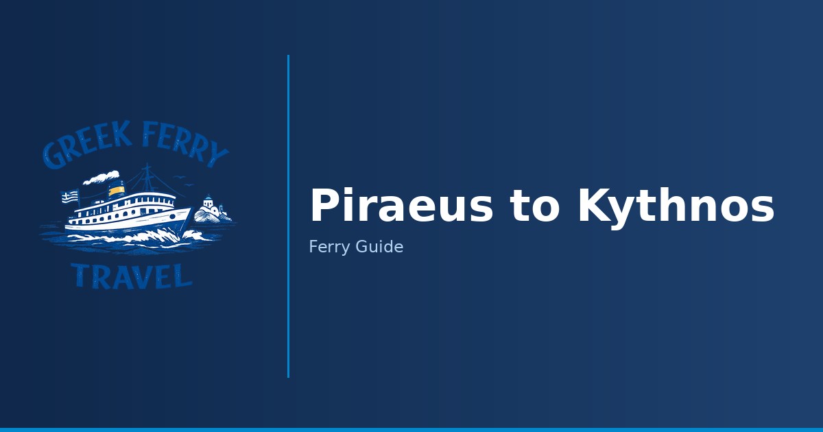 Piraeus to Kythnos ferry route