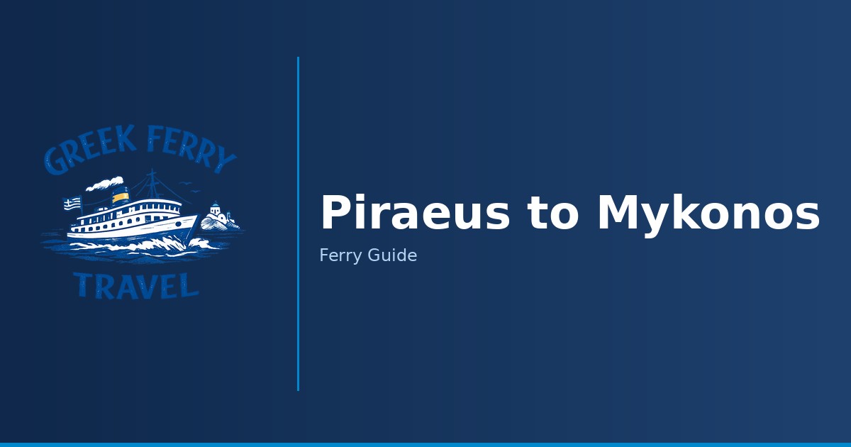 Piraeus to Mykonos ferry route