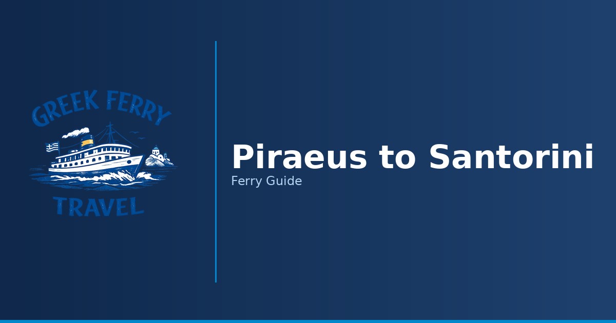 Piraeus to Santorini ferry route