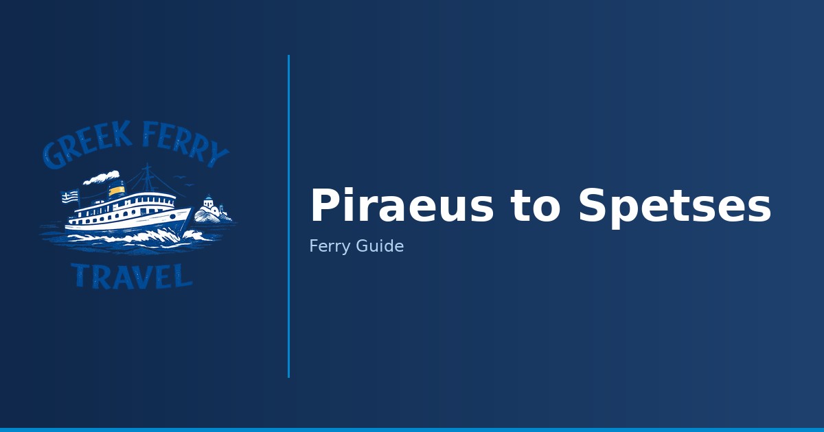 Piraeus to Spetses ferry route