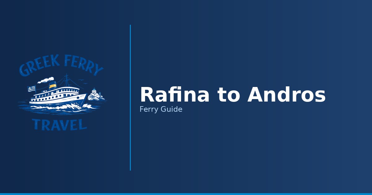 Rafina to Andros ferry route