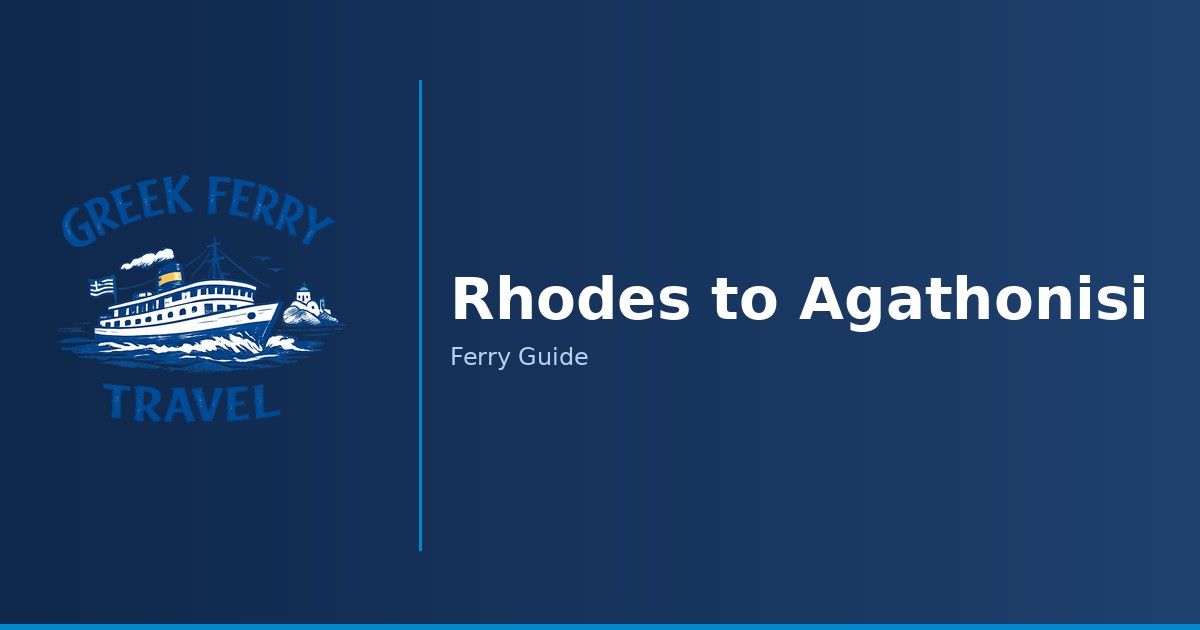Rhodes to Agathonisi ferry route