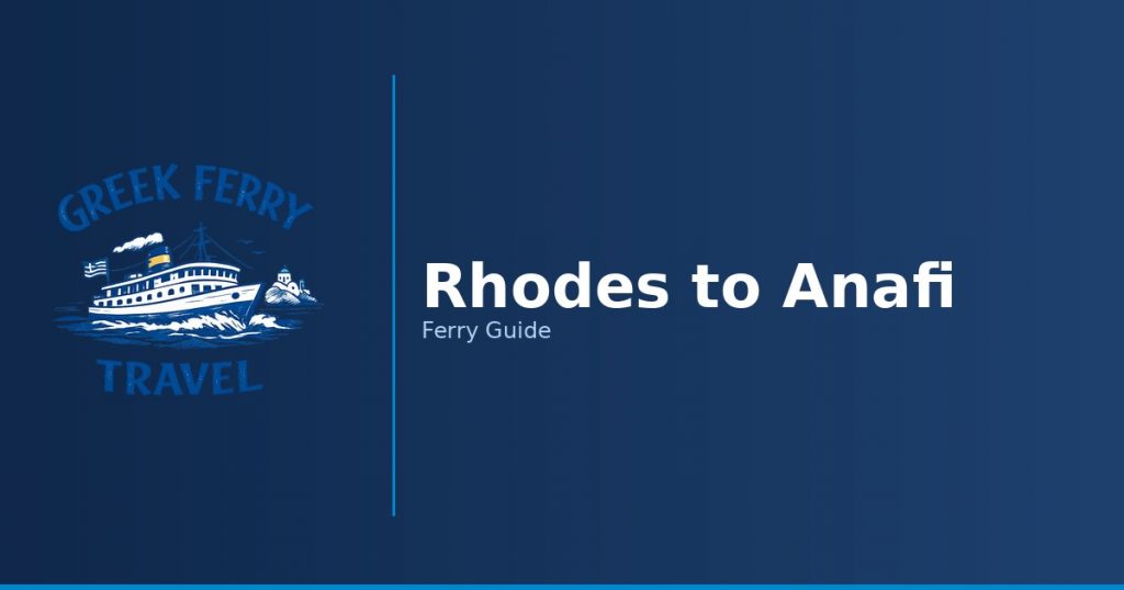 Rhodes to Anafi ferry route