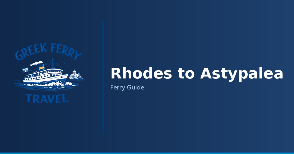 Rhodes to Astypalea ferry route
