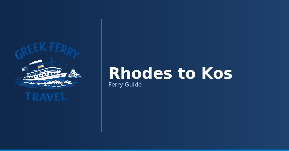 Rhodes to Kos ferry route