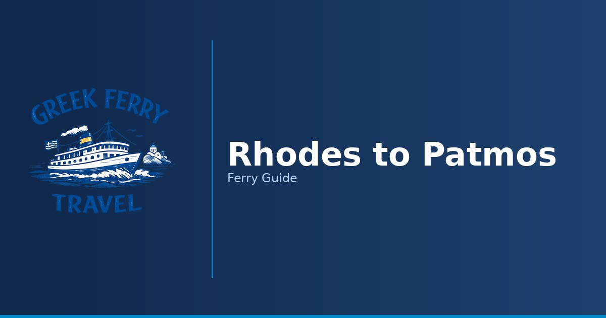 Rhodes to Patmos ferry route