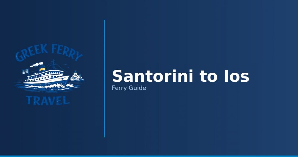 Santorini to Ios ferry route