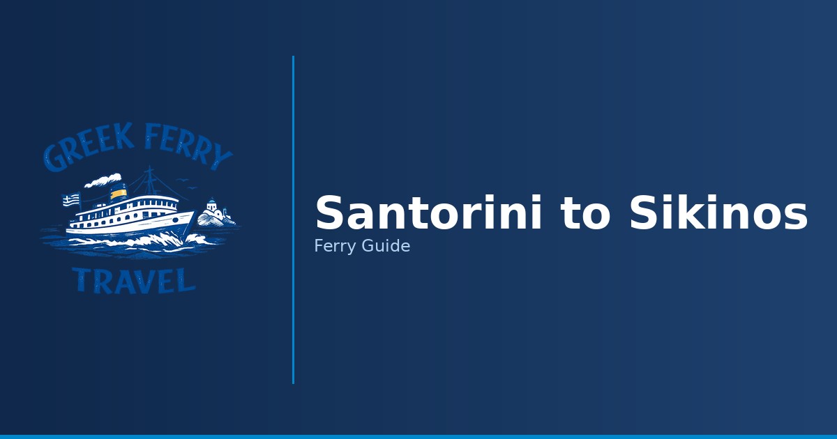 Santorini to Sikinos ferry route