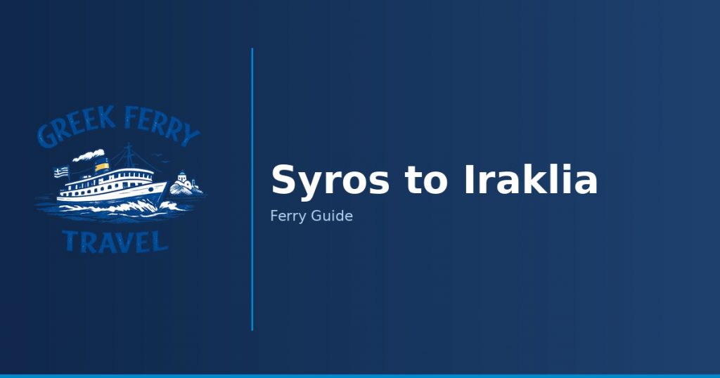 Syros to Iraklia ferry route