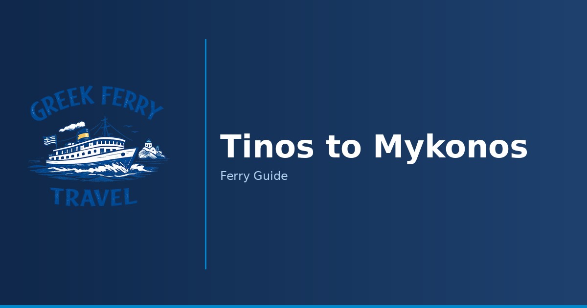 Tinos to Mykonos ferry route