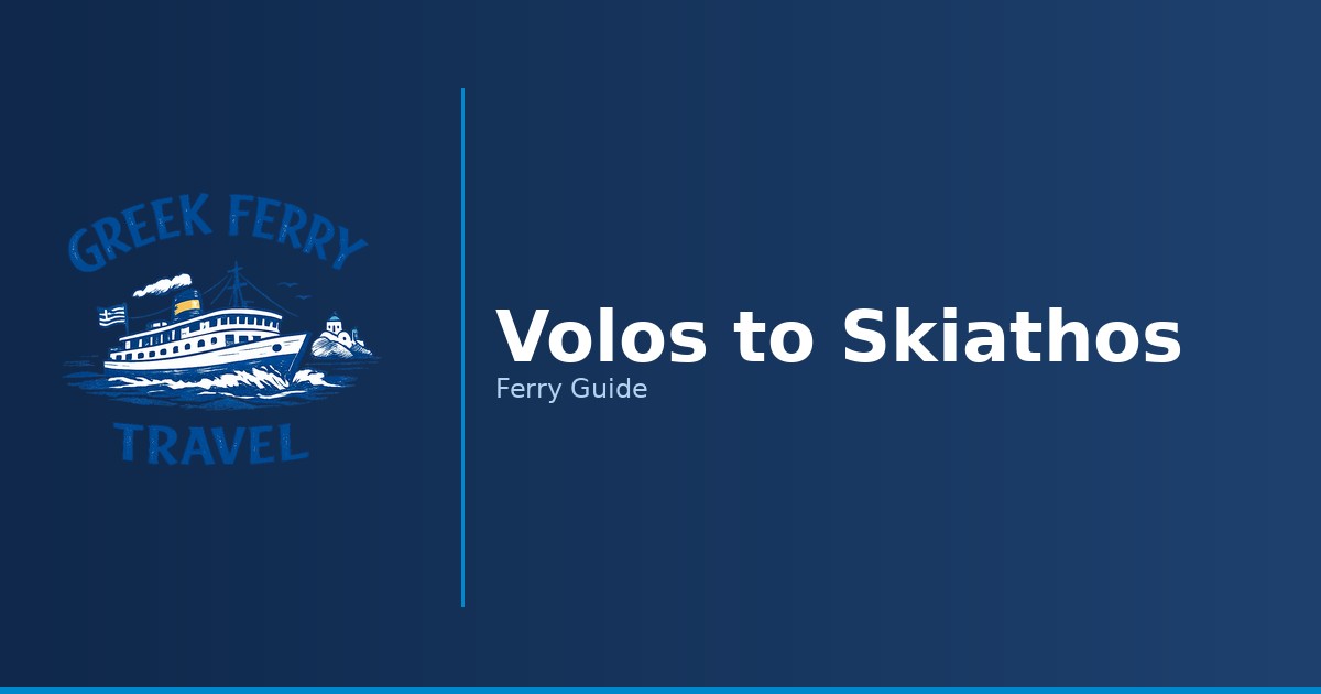 Volos to Skiathos ferry route